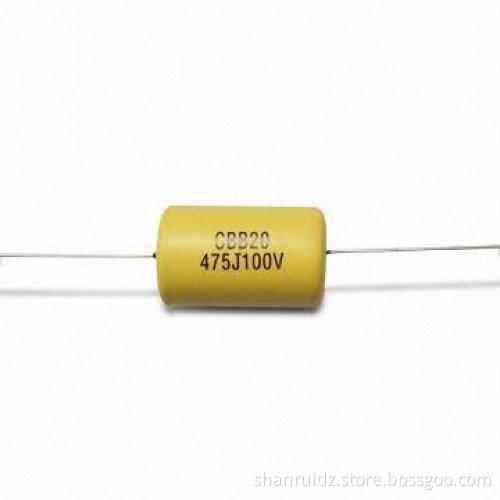 MPT Metalized Axial Film Capacitor, Made of Polypropylene, with Very Low-loss at High-frequency